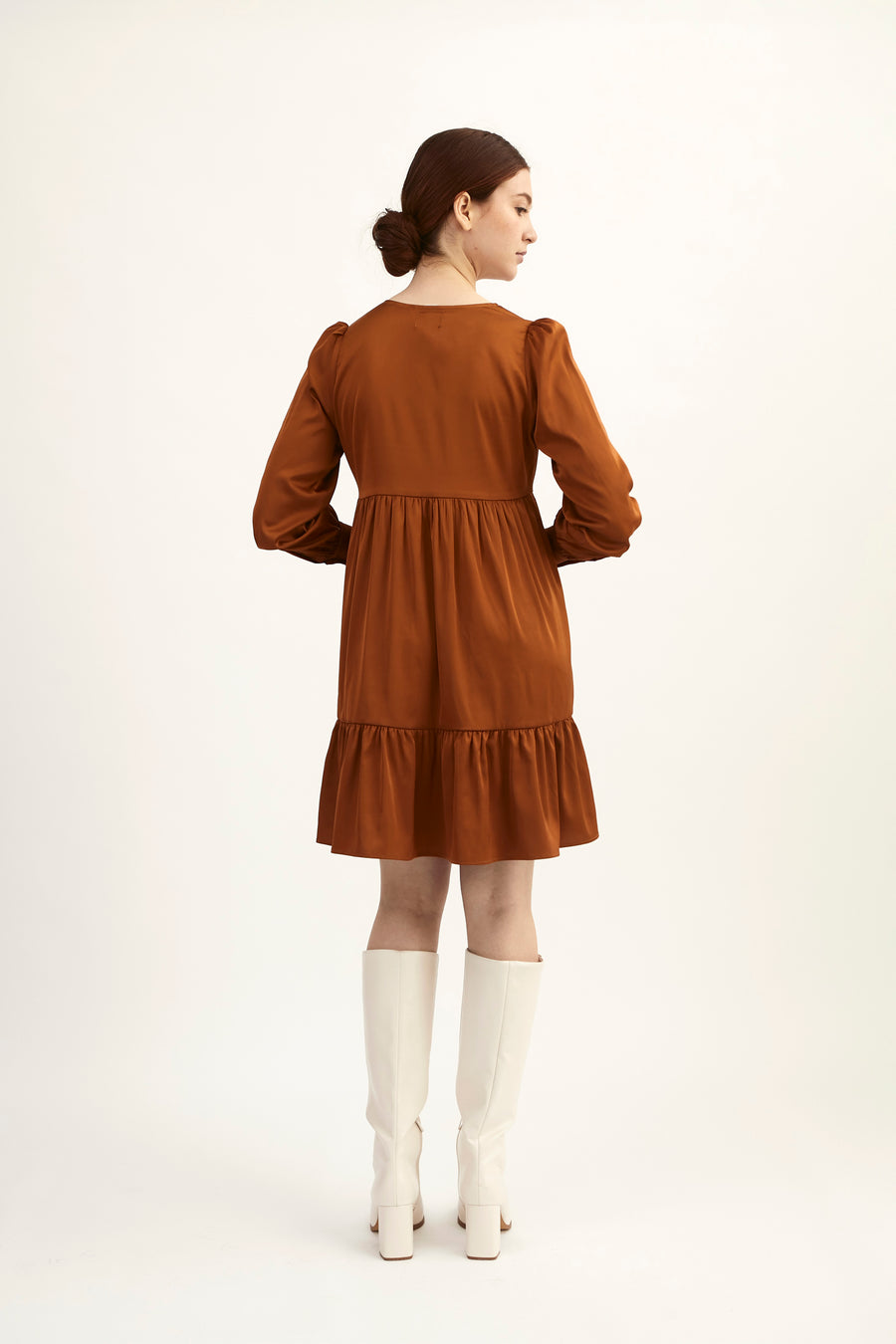 Paris winter camel dress