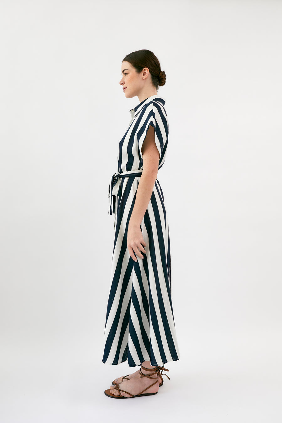 Valle Stripes Lino Dress